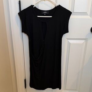Lulu's Black Draped Dress